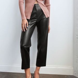 Womens Aritzia Babaton Command Vegan Leather Cropped Pant